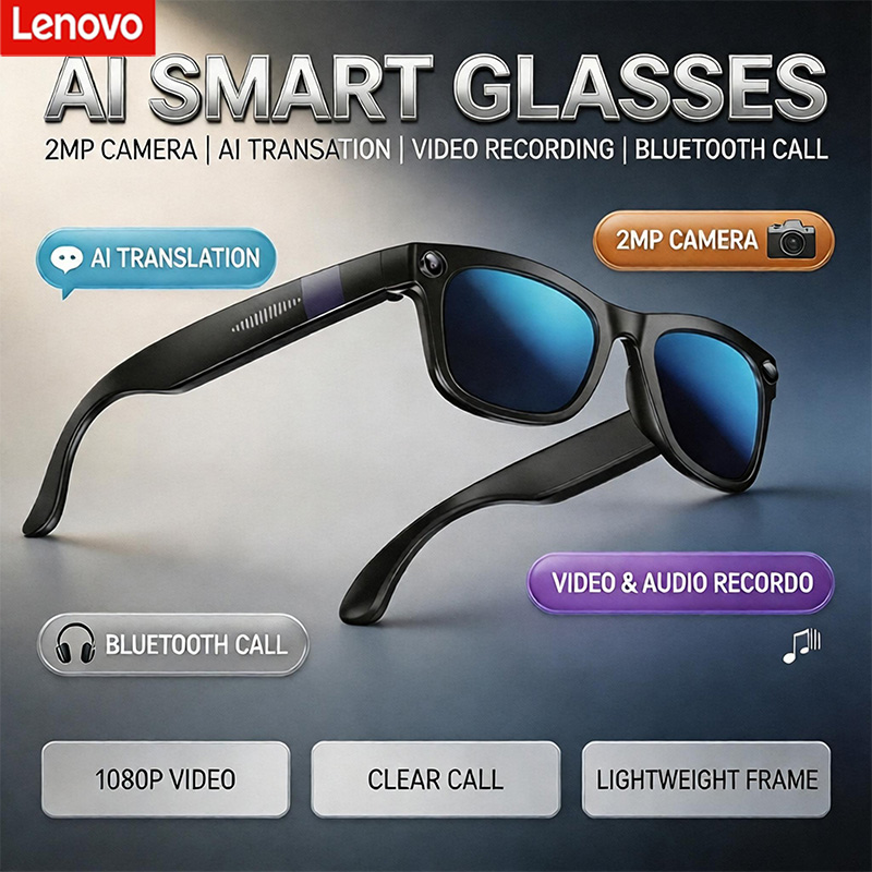 Audio Music To Video - Inteligentne okulary Bluetooth Lenovo AI z