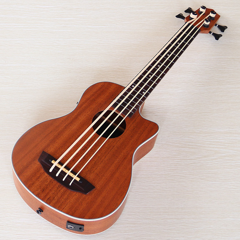 Ukulele Beginner Kit - Gitara basowa ukulele elektryczna bez progów