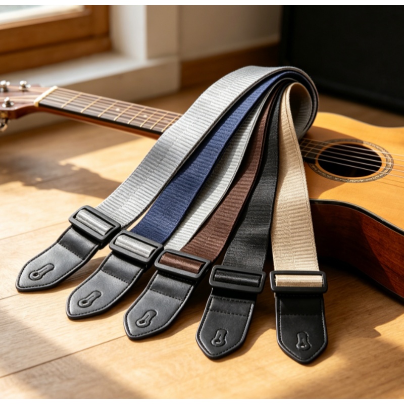 Ukulele Beginner Kit - 1 szt. Jednokolorowy, jedwabisty pasek gitarowy