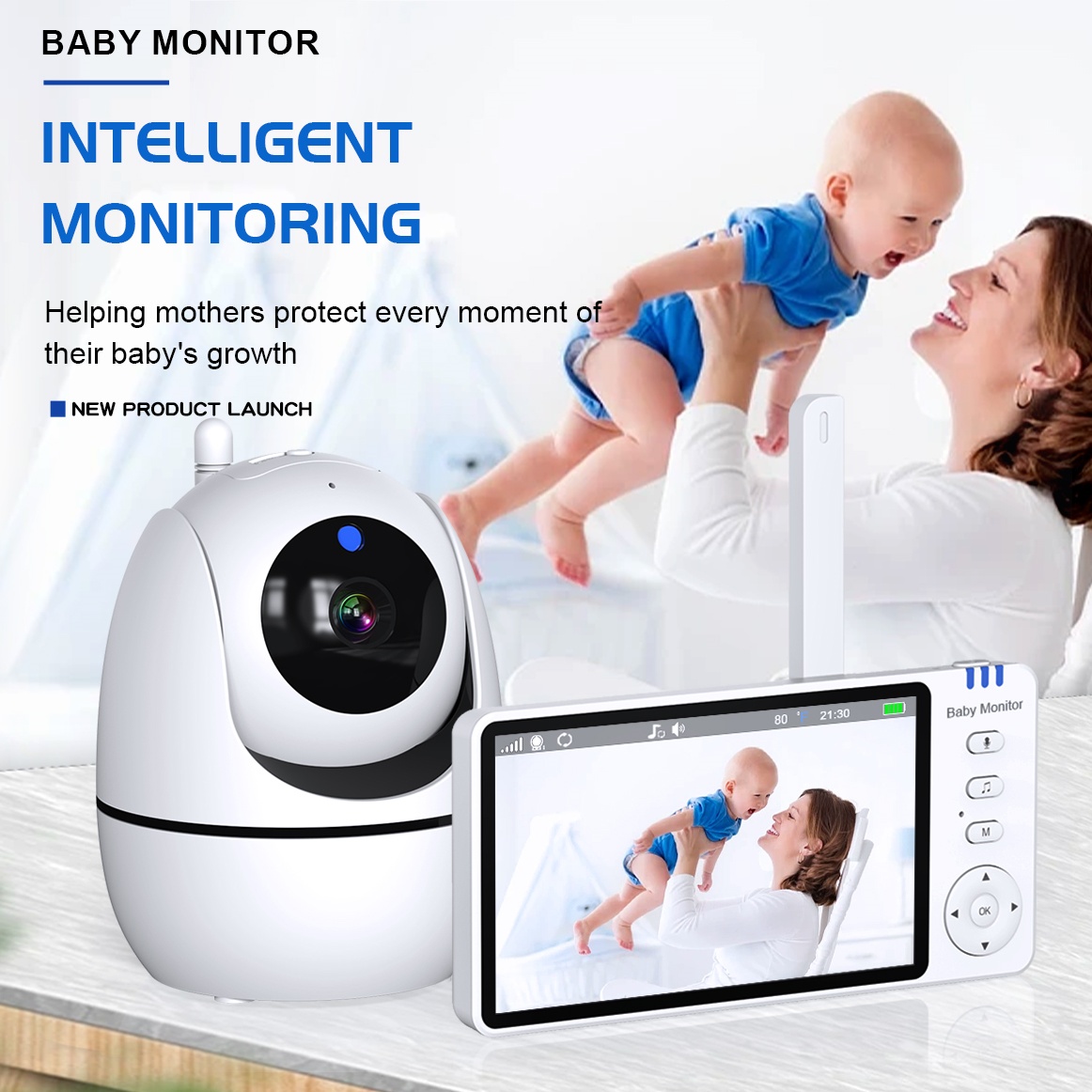 Audio Music Network - 5-calowa niania wideo 2.4G Bezprzewodowy monitoring