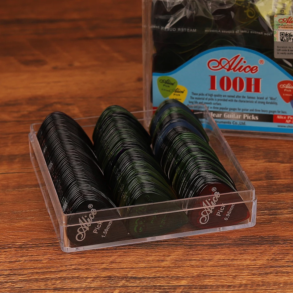 Electric Guitar Pick Pack - Alice AP-100H 100 sztuk/zestaw przezroczyste kostki