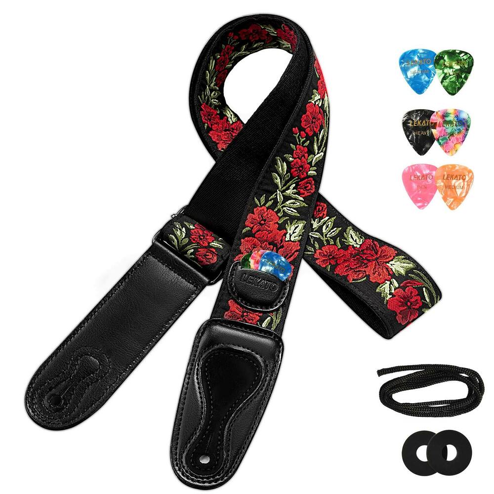 Electric Guitar Pick Pack - LEKATO LGS-6 pasek gitarowy z 6