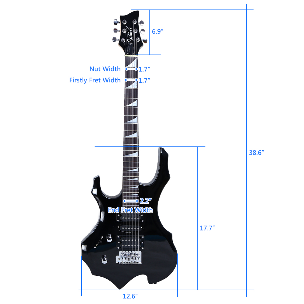 Gitara elektryczna Flame Left  – Electric Guitar Pick Pack recenzja i cena