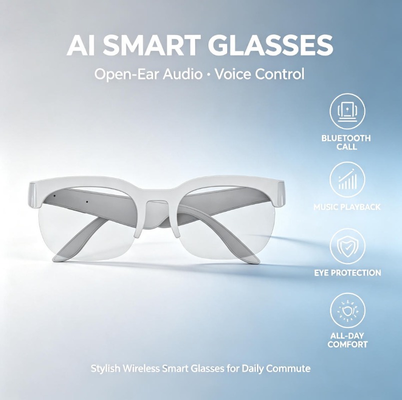 Inteligentne okulary słuchawko – Audio Music To Video recenzja i cena