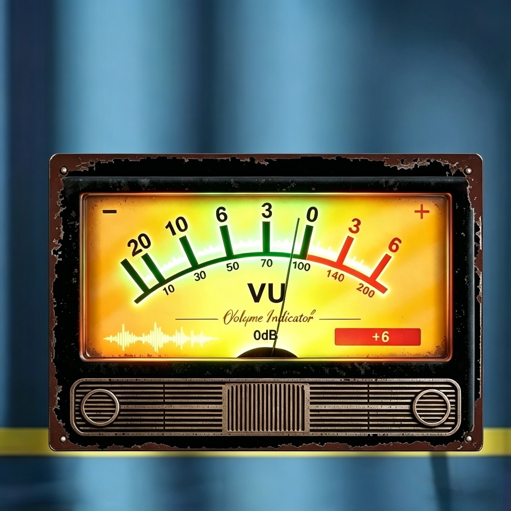 Retro wskaźnik głośności VU z  – Audio Music Logo recenzja i cena