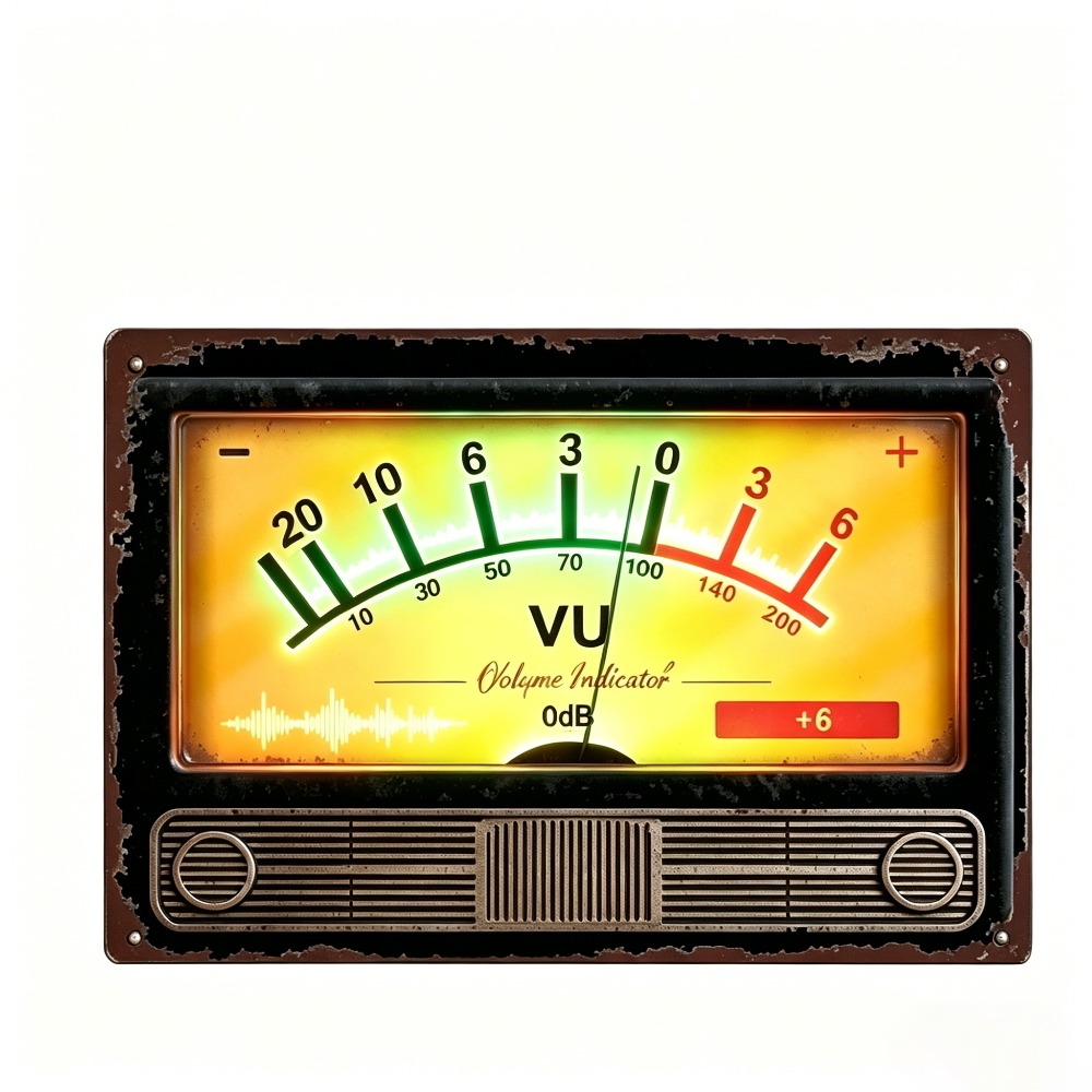 Retro wskaźnik głośności VU z  – Audio Music Logo recenzja i cena
