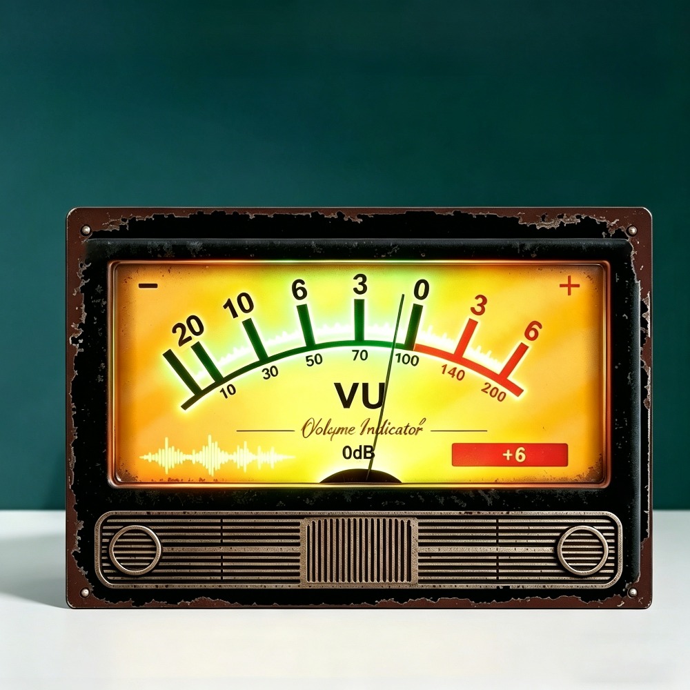 Retro wskaźnik głośności VU z  – Audio Music Logo recenzja i cena