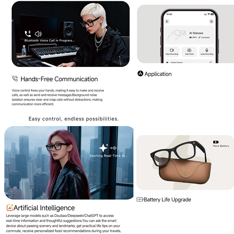 Inteligentne okulary AI 2026 H – Audio Music To Video recenzja i cena