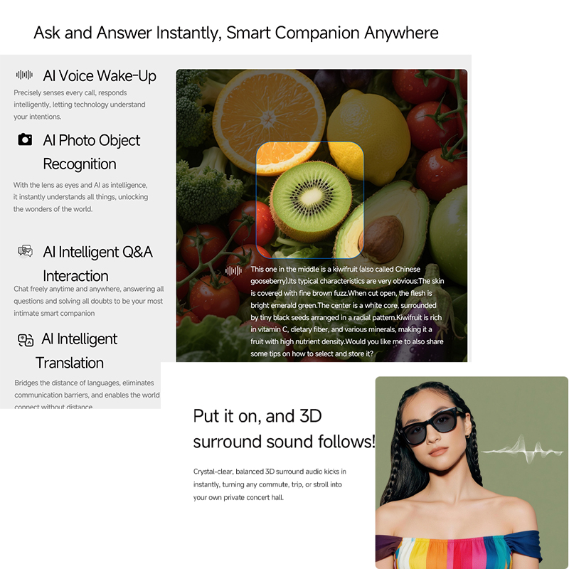 Inteligentne okulary AI 2026 H – Audio Music To Video recenzja i cena