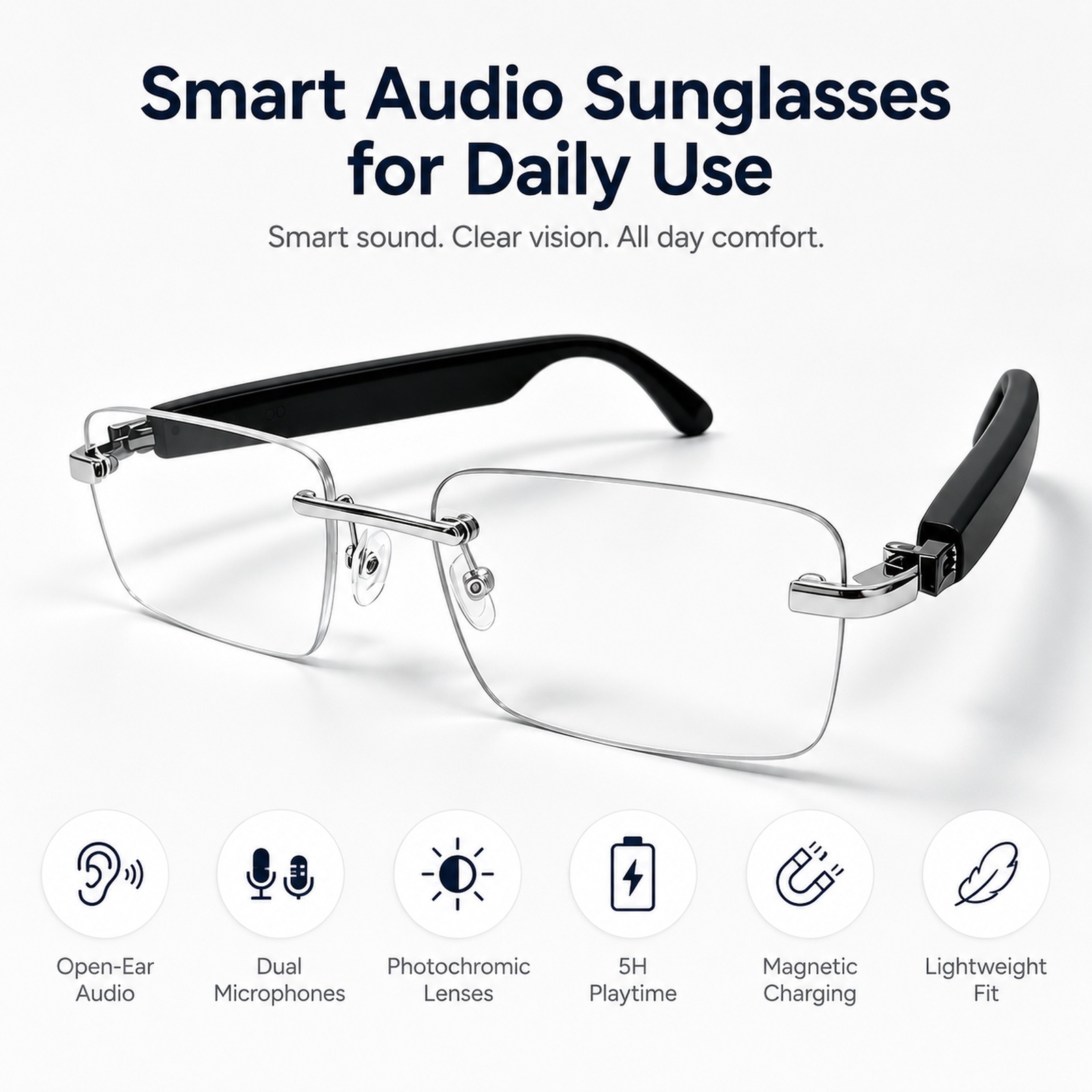 Inteligentne okulary przeciwsł – Audio Music Bluetooth recenzja i cena