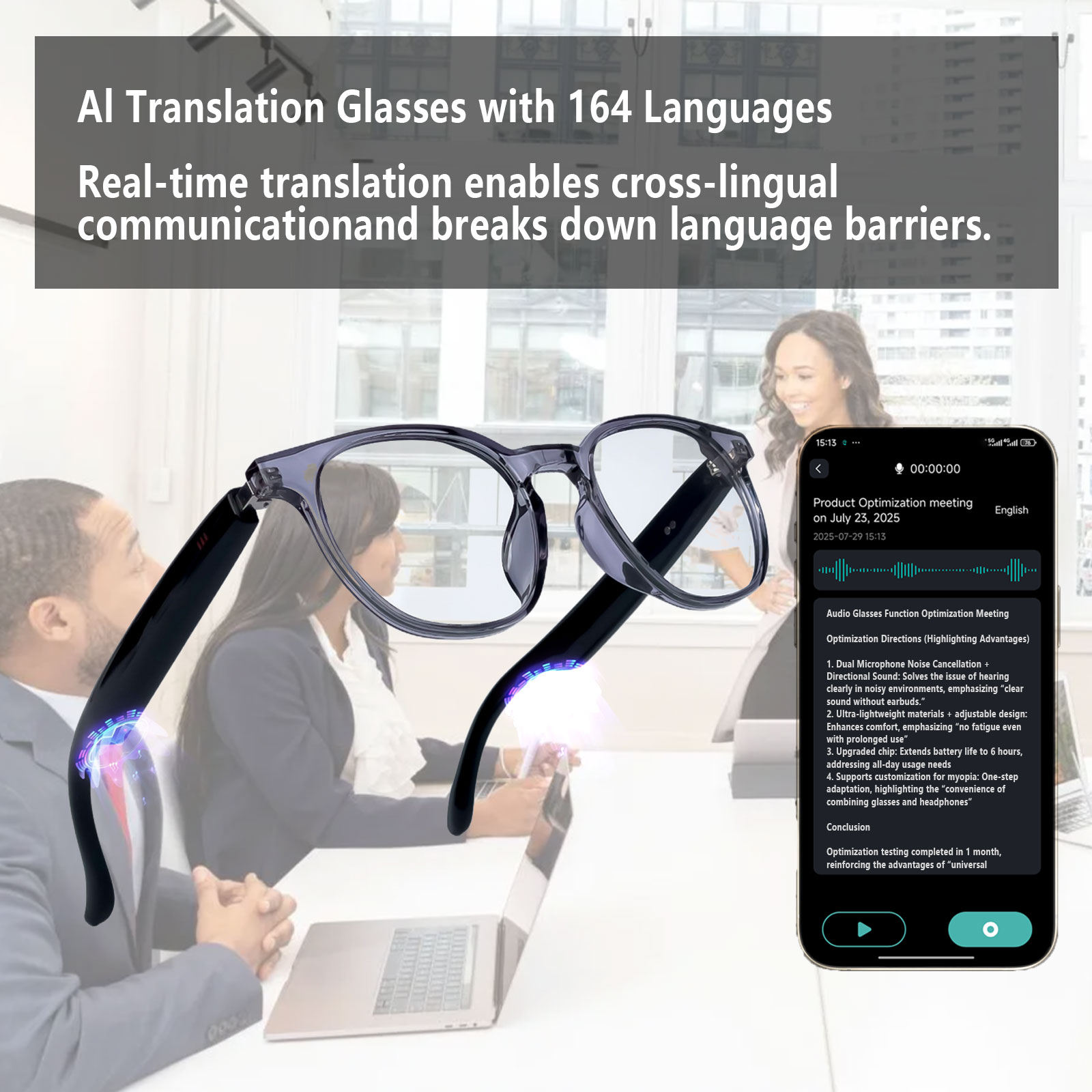 Inteligentne okulary audio, tł – Audio Music Bluetooth recenzja i cena