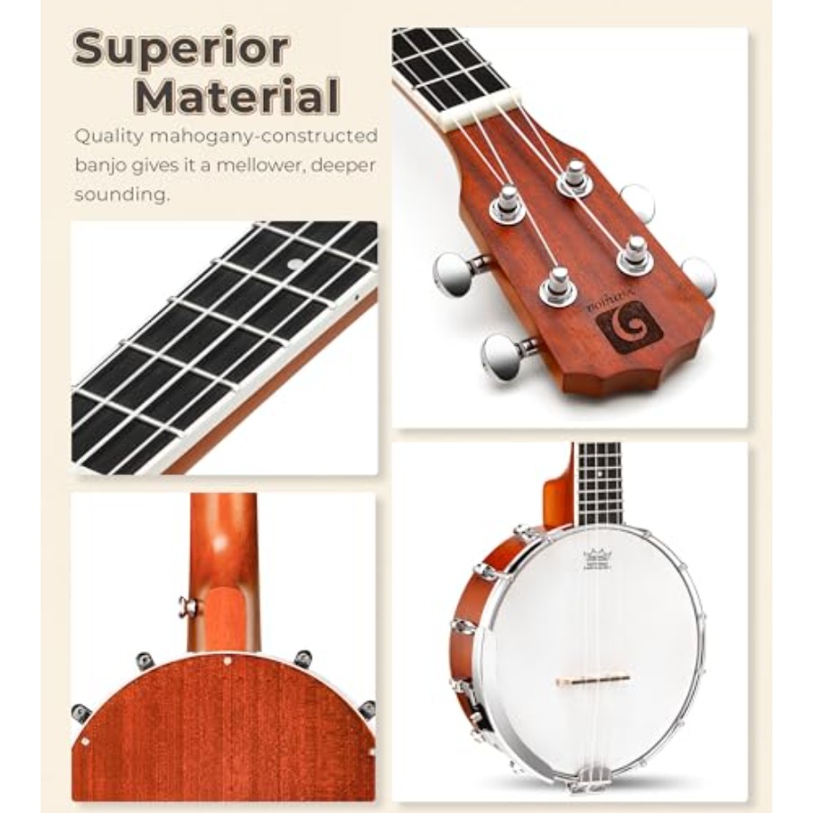 Banjolele 23-calowe z wysokiej – Ukulele Beginner Kit recenzja i cena