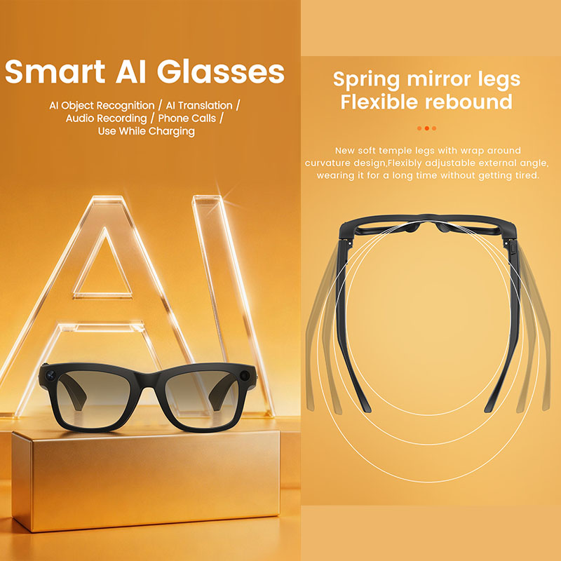 Inteligentne okulary AI z kame – Audio Music To Video recenzja i cena