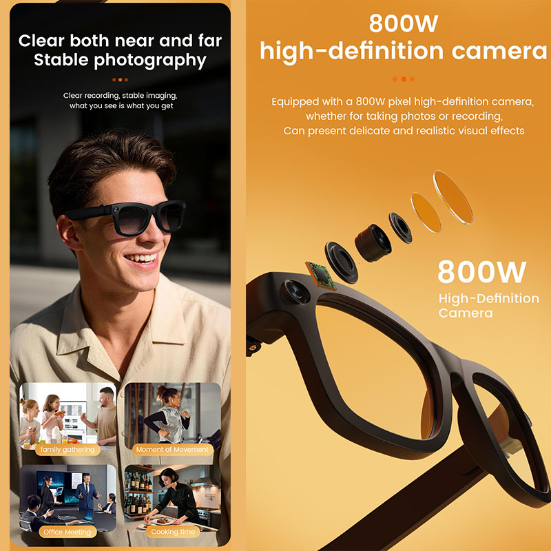 Inteligentne okulary AI z kame – Audio Music To Video recenzja i cena