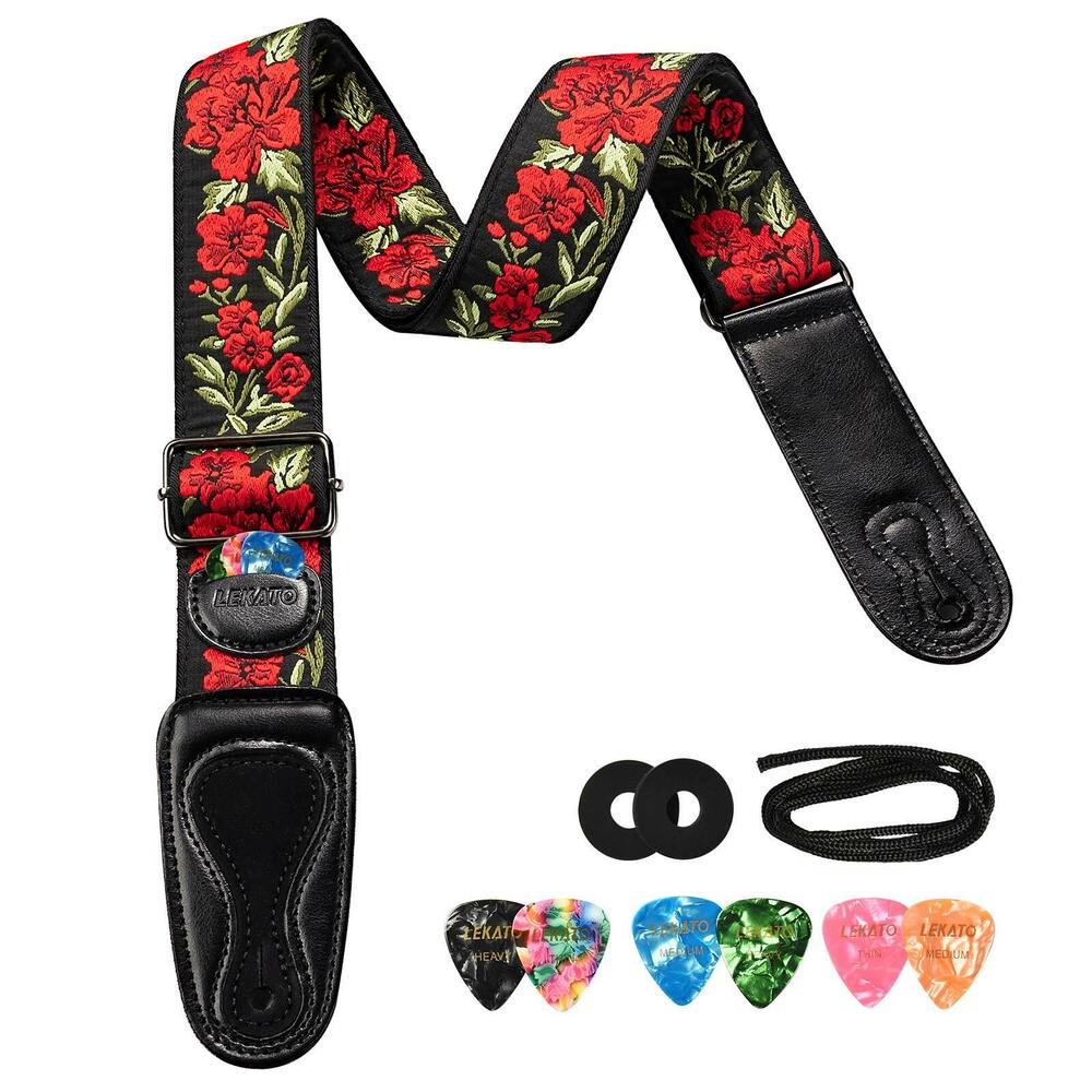 LEKATO LGS-6 pasek gitarowy z  – Electric Guitar Pick Pack recenzja i cena