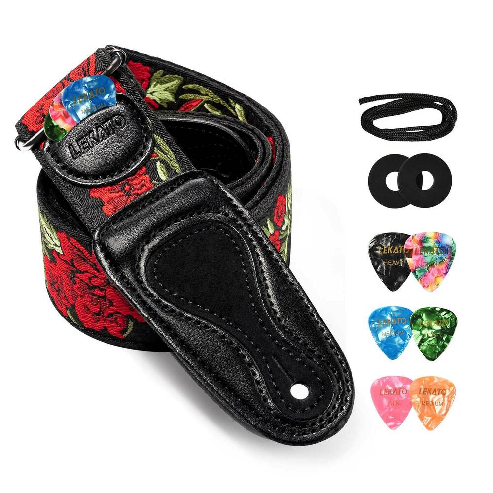 LEKATO LGS-6 pasek gitarowy z  – Electric Guitar Pick Pack recenzja i cena