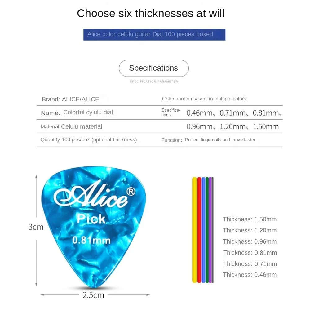 Kostki do gitary Alice 6 sztuk – Electric Guitar Pick Pack recenzja i cena
